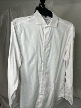 Calvin Klein Men’s White Button-Front Dress Shirt